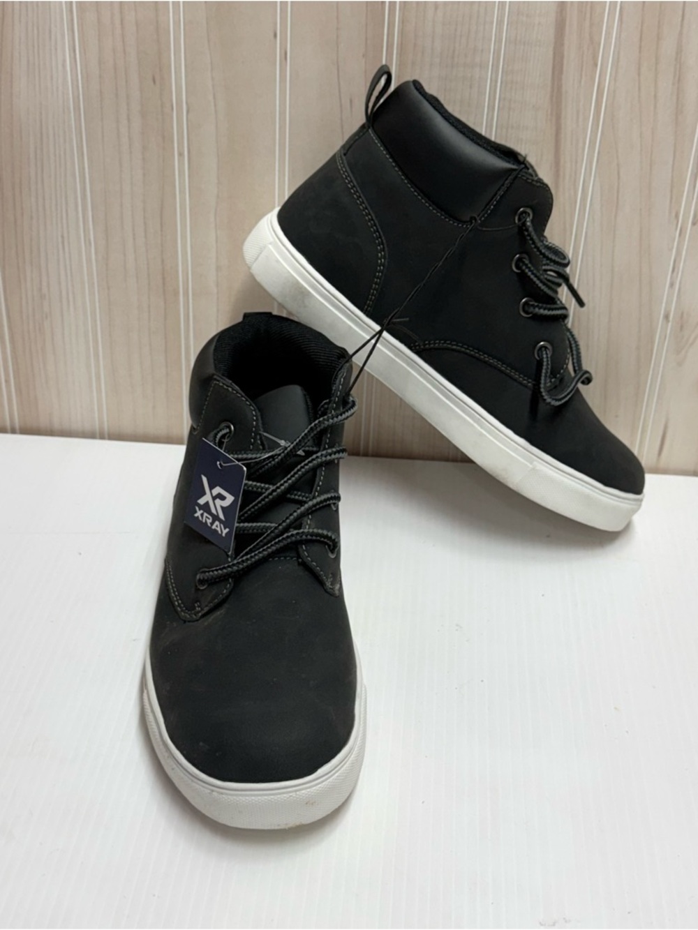 XRAY Kids Black Chukka Boots with White Sole
